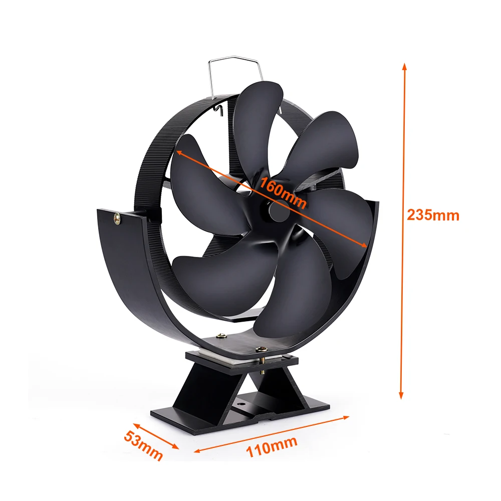 6 Blades Heat Powered Stove Fan 360° Rotation Fireplace Fan Log Wood Burner  Eco-fan Quiet Efficient Heat Distribution Stove Fan - AliExpress