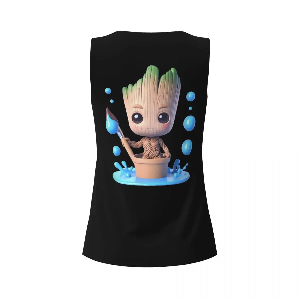 Fashion Anime Action Groot Character Workout Tank Tops Women Cool-Dry Sleeveless Yoga Shirts