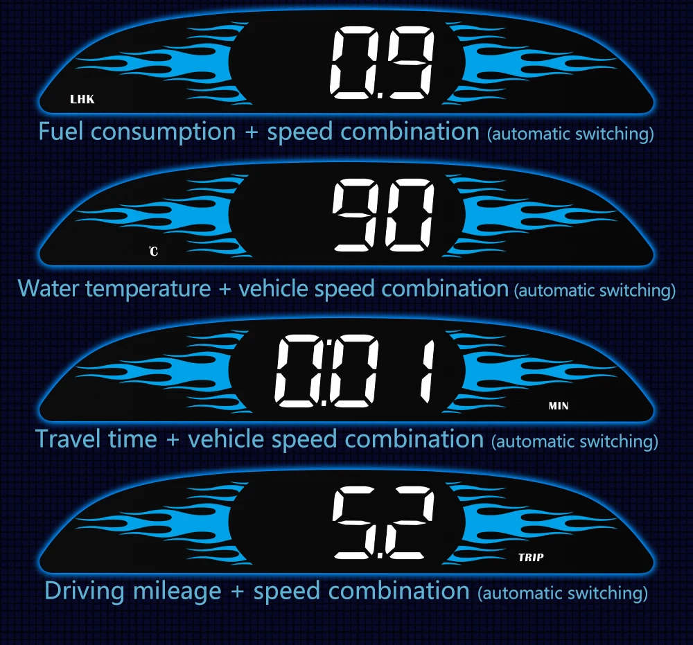 G2 B2 Head Up Display GPS / OBD Multifunctional Smart Car HUD Digital Speedomete