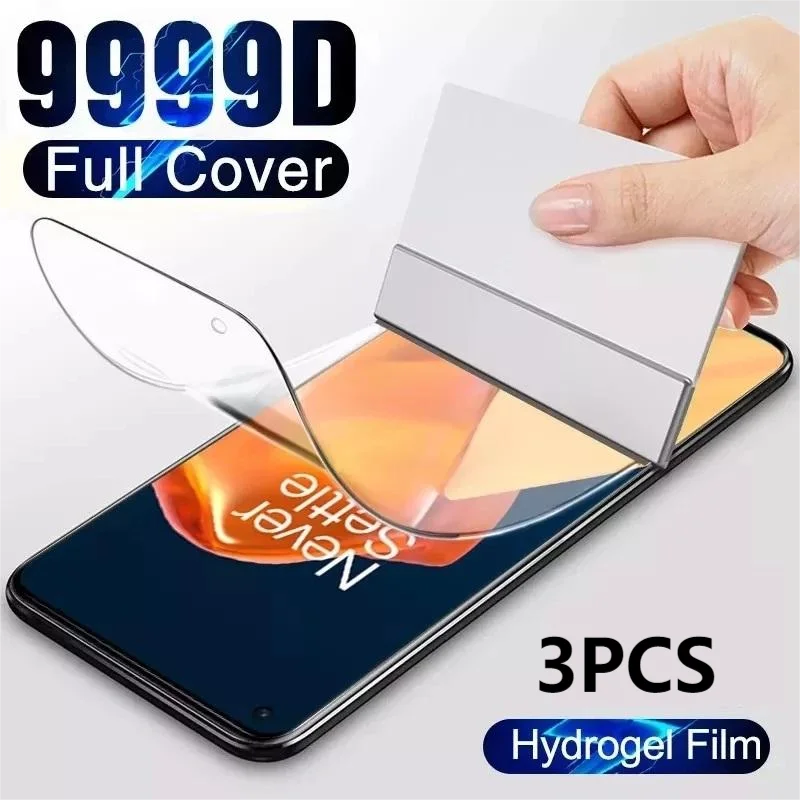 3Pcs Lot Full Cover Hydrogel Film Per Oneplus 3 3T 5 5T 6 6T 7 7T Pellicola Salvaschermo Per One Plus 3T 5T 6T 7T 8T Nord N100 N10
