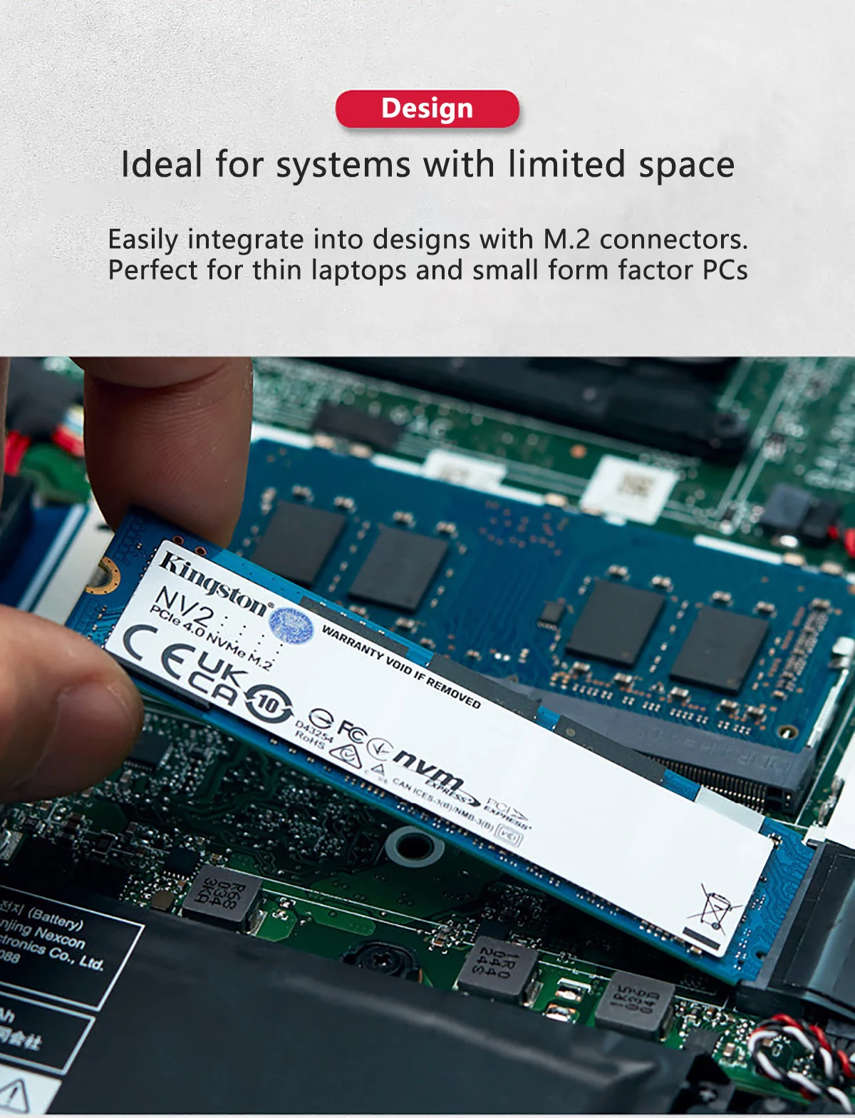 Kingston-disco rígido interno ssd nv2, nvme m.2