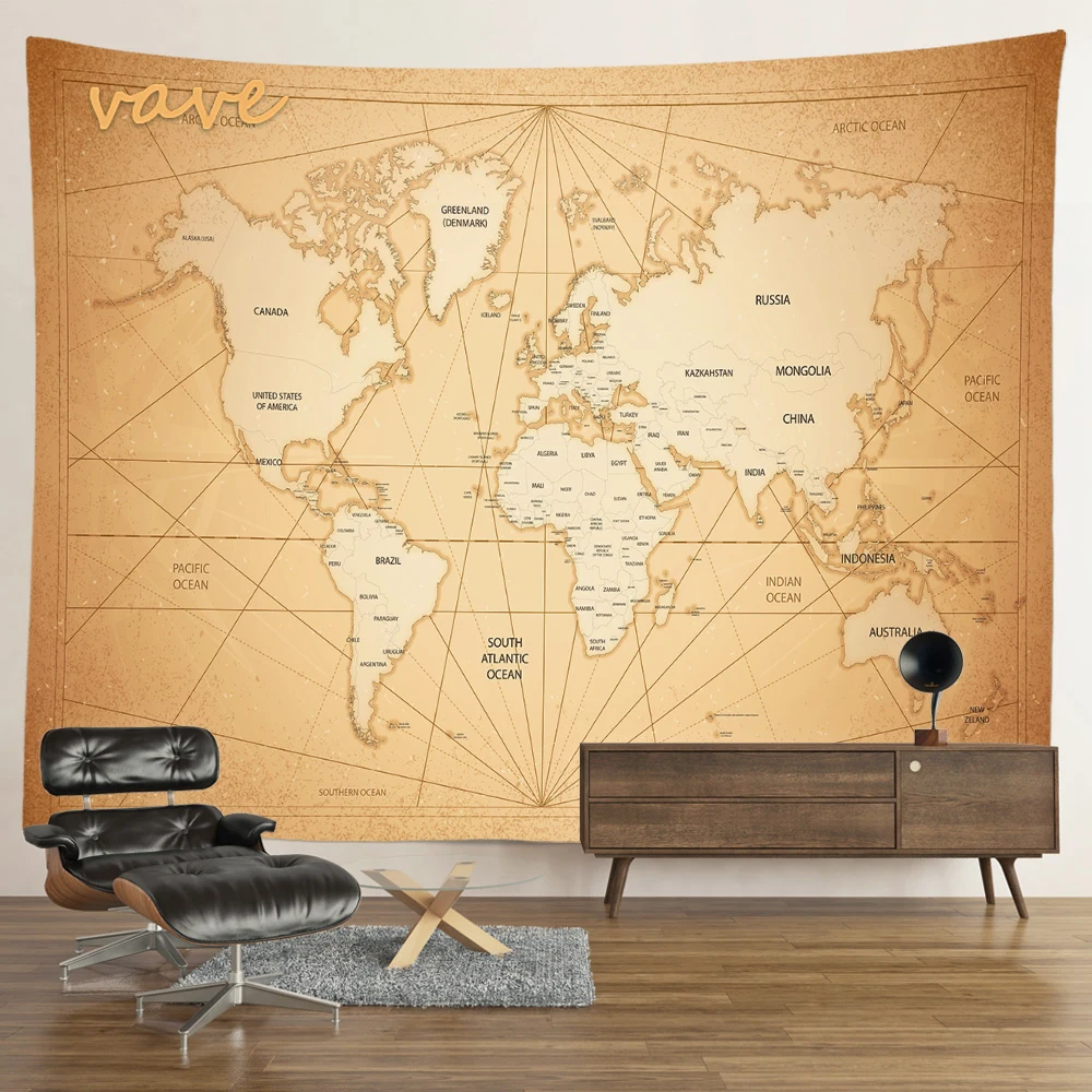 Tapisserie Murale Vintage Thème Marin - Dimensions 54x28 Pouces (137x71 Cm), Coton Et Synthétique