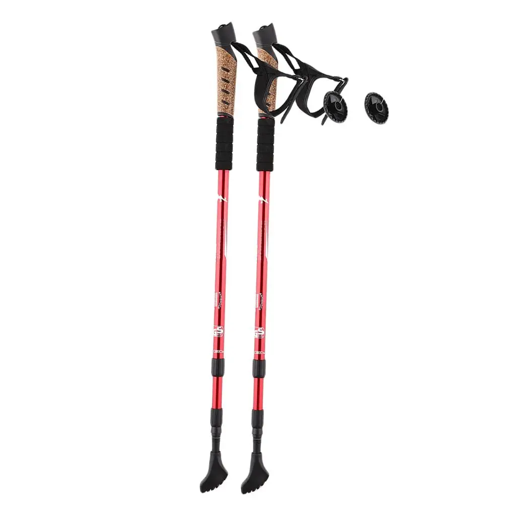 Walking Hiking Stick 3 Section Trekking Pole Ultralight Camping Cane