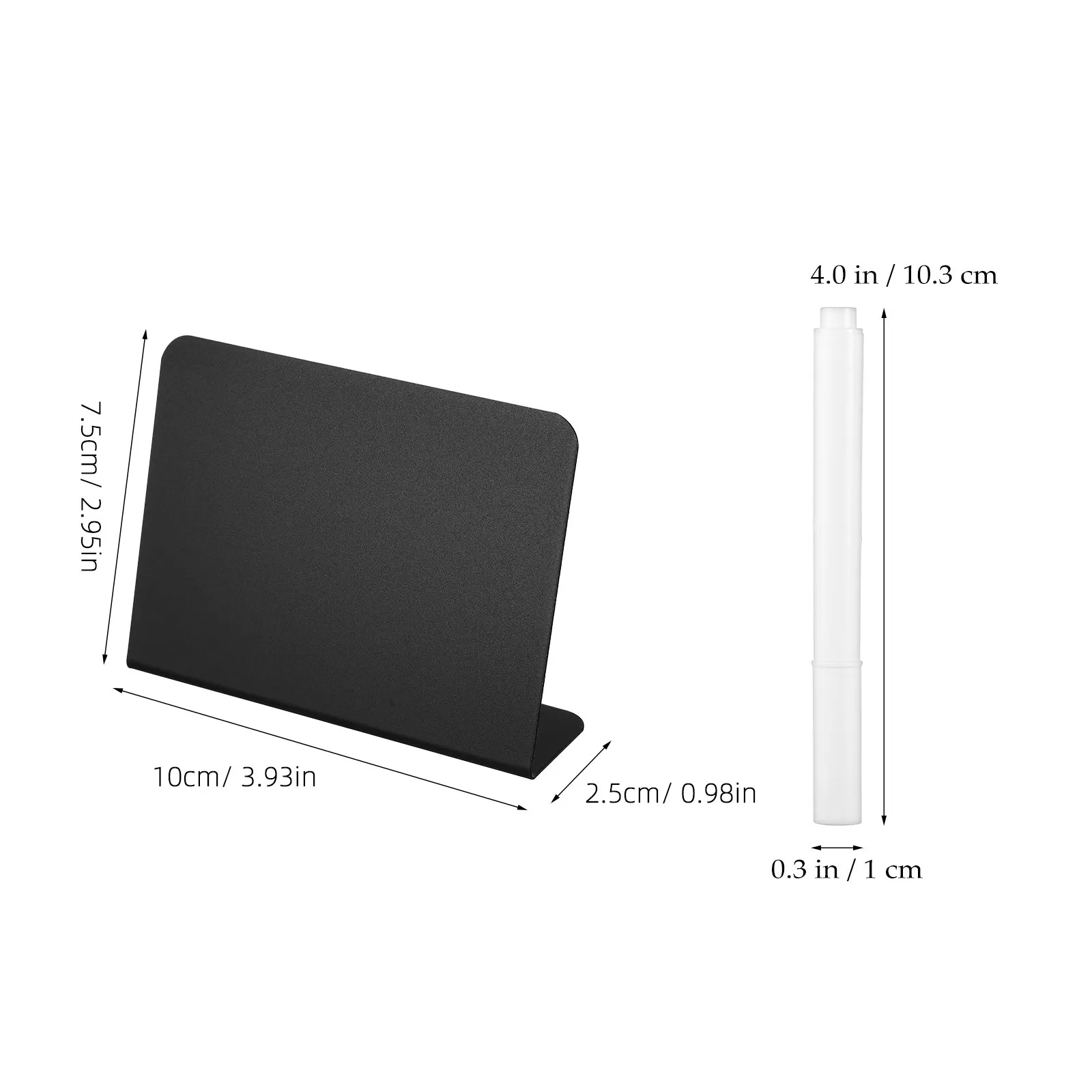 1 세트 미니 칠판 테이블 표지판 L자형 데스크탑 사인 스탠드 레스토랑용 쓰기 가능 지울 수 있는 메뉴 보드 테이블 번호 홀더