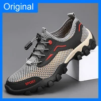 Chaussures de marche pour hommes, chaussures d'été à semelles souples, antidérapantes, légères, pour camping et randonnée, en maille respirante, chaussures décontractées polyvalentes 3
