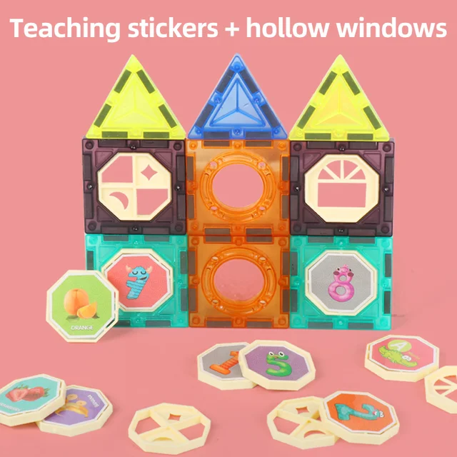 Magnetic Sheet Building Block Designer Magnet Maze Race Run Ball marble Track Funnel Slide Brick Education DIY Toys For Children 4