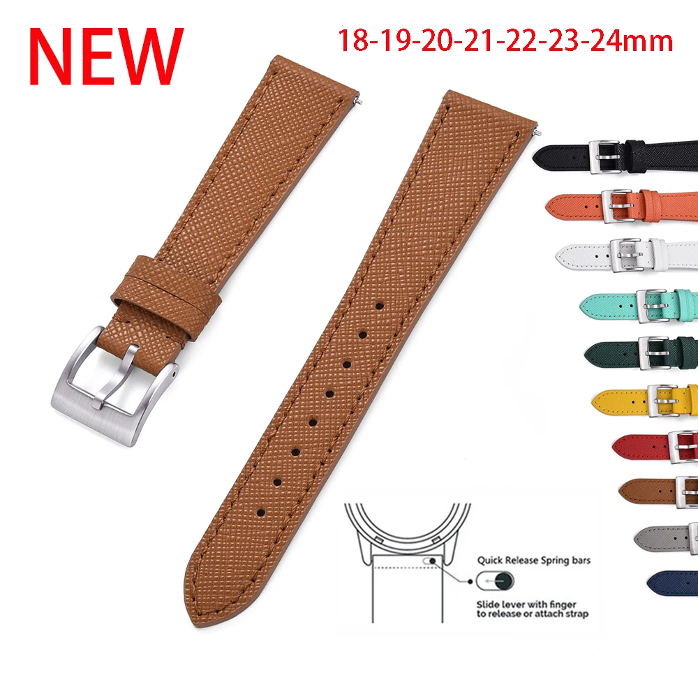 Bargain Designer Leather 23 mm Watch Wristband 901GR_K0023615 main image 0