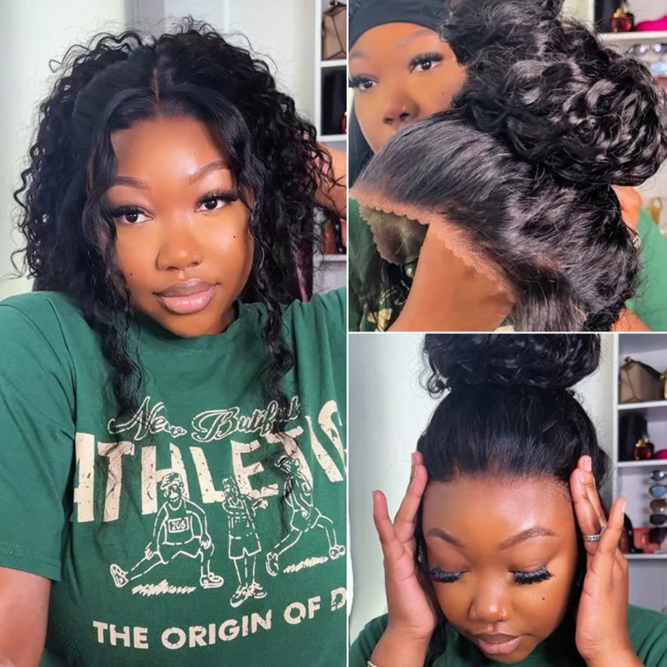 360 Lace Wig Human Hair Deep Wave Invisi Strap Snug Fit 360 Transparent HD Lace Frontal Glueless Wig