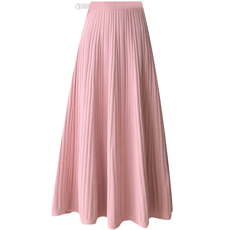 Japanese Style Autumn Maternity Belly Skirts Solid Color Long Loose Dobby Knitted Skirt Good Quality Pregnant Woman Empire Skirt