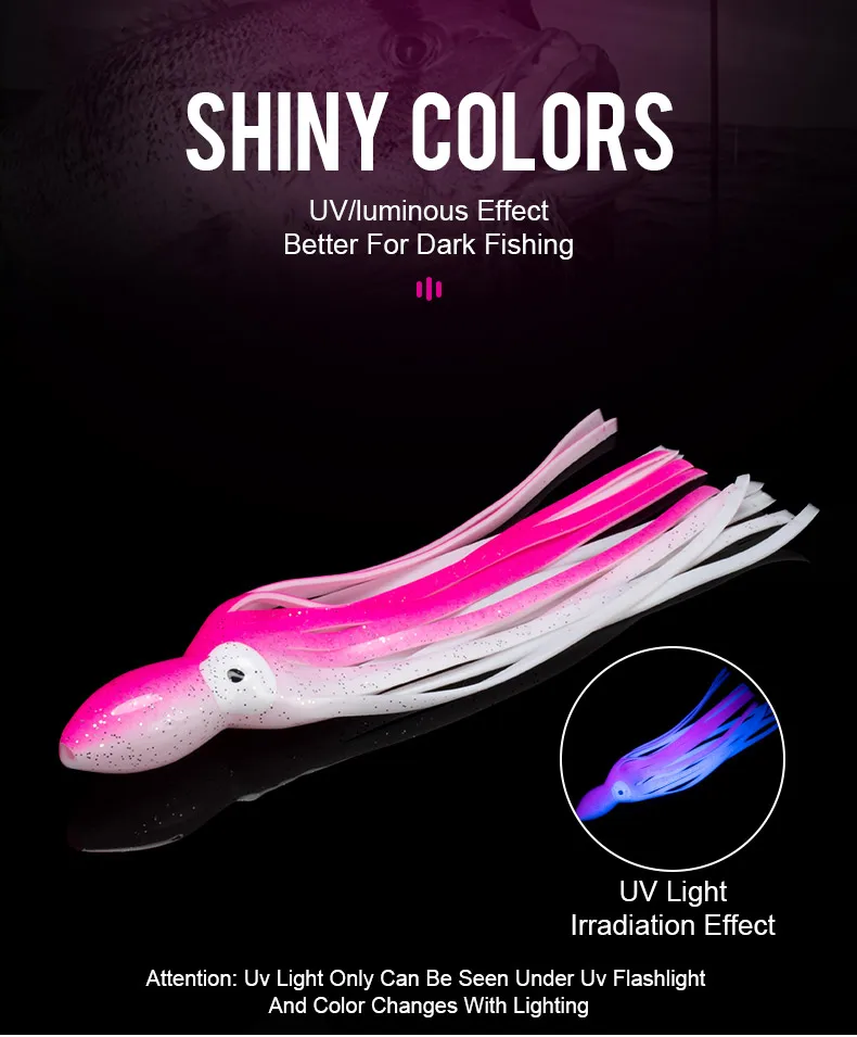 TEASER HK034 Jigging-Haken Oktopus-Angelköder Weicher Köder Trolling-Jig Tintenfisch-Angelausrüstung Gang-Haken Thunfisch Wahoo Segelfisch Haifisch-Köder – Detail 5