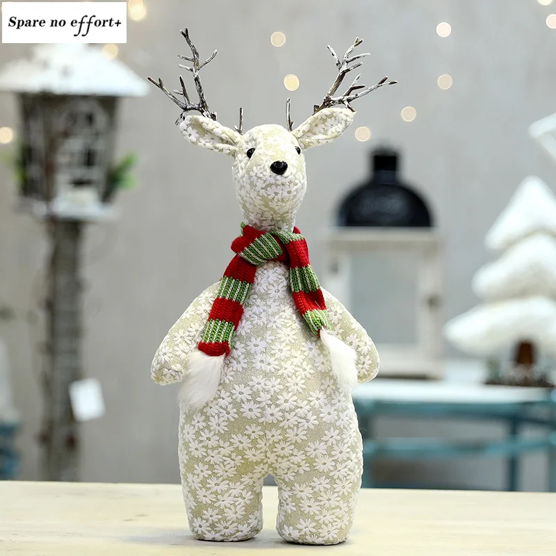 

White Fabric Doll Christmas Decoration Desktop Counter Decoration Christmas Gift Bag Landscaping Christmas Home Decoration
