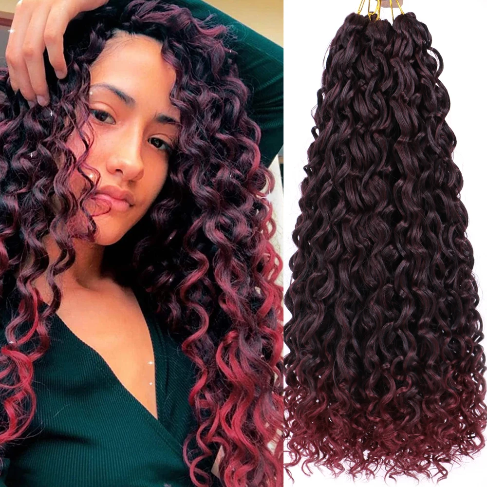 Bellqueen GoGo Curl Crochet Hair Ocean Wave Deep Synthetic Braiding Hair Extensions 14 18 Inch For Black Women велорюкзак deuter gogo 25 л black 2020 21 3820021 7000