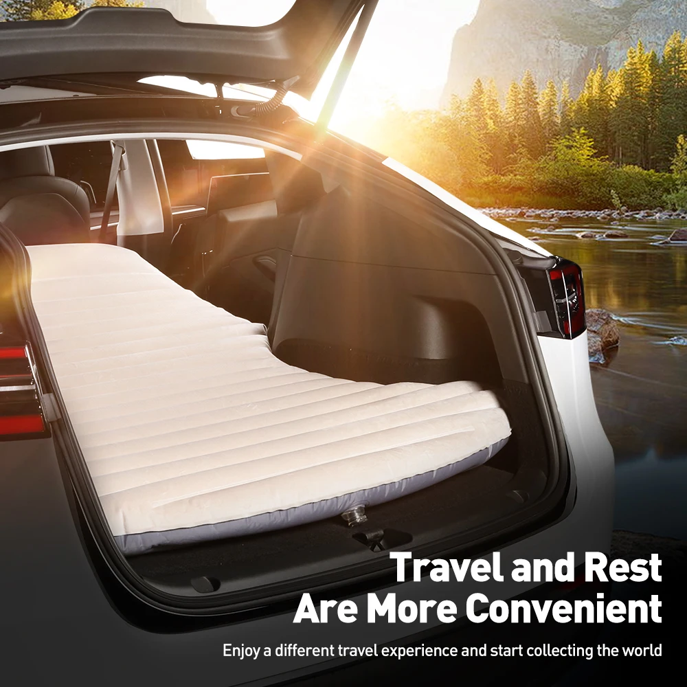 YZ For Tesla Model Y Automobile Air Mattress Self-Inflating Mattress Travel Sleeping Bed Tesla Car Inflatable Camping Inflatable Air Bed Car Sleeping Mattress Inflatable Camping Mattress Camping Mattress