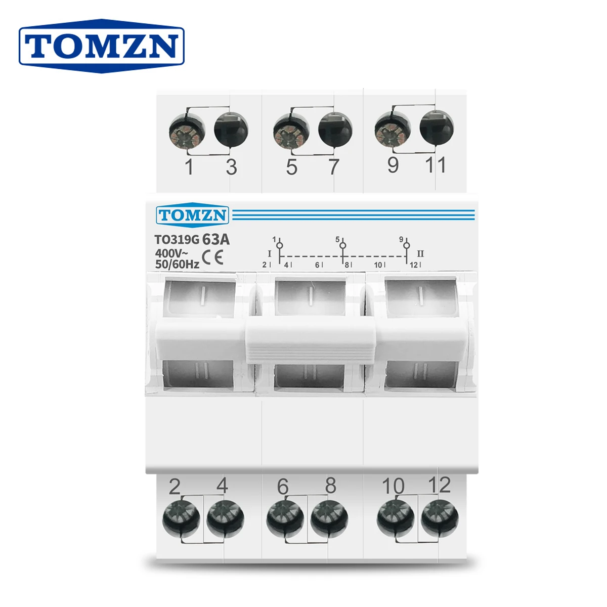 Tomzn 3p 63a Mts Dupla Potência Manual de Transferência de Isolamento Interruptor Interruptor Interruptor de Bloqueio
