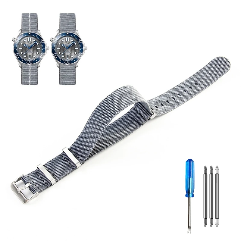 Elastic Nylon NATO Watch Strap - Multi-Size Diving Universal Bracelet