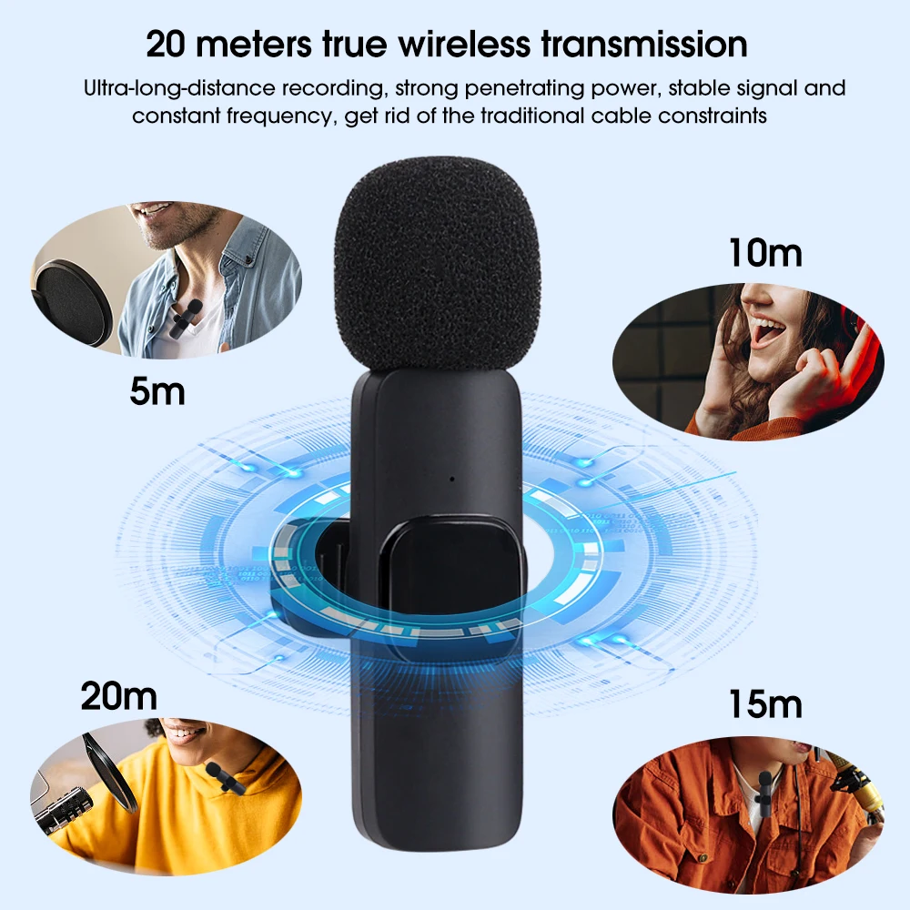 Microphone K35 Pro Lavalier Sans Fil 5.0-7