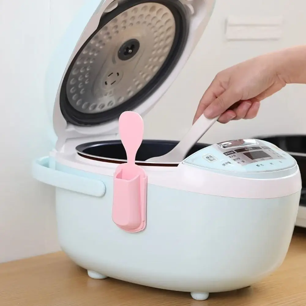 Rice Spoon Storage Rack Wall Mount Rice Cooker Spoon Holder Household Scoop Stand Rice Scoop Paddle Holder Kitchen Tool