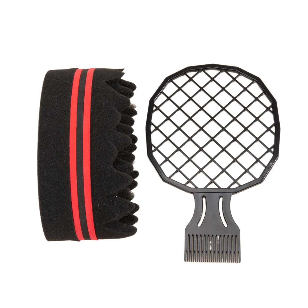 Hair Curl Weave Dreads Sponge Brush Plastic Hair Curl Sponge Brush Magic Twist Comb Set for Men Women Curls