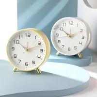 Retro Analog Alarm Clock with Night Light Battery Operated Silent Snooze Function Alarm Clock Bedroom Supplies 2