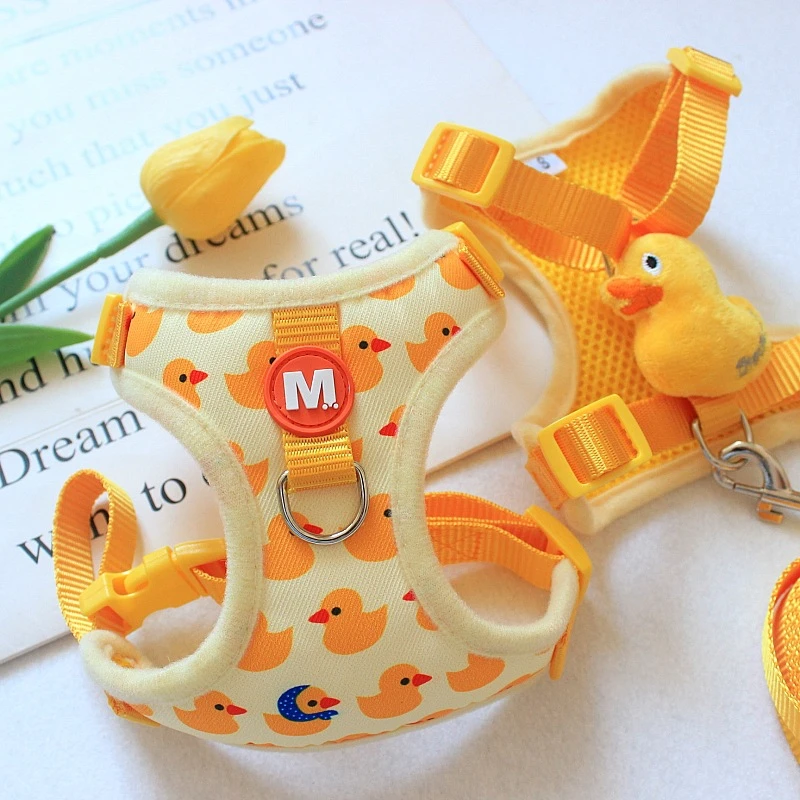 Adjustable French Bulldog Pet Neck Collar for Dogs Animal Print Puppy Harness Vest Polyester Small Medium Dog Leash Accessories 3