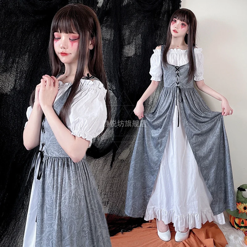 

Traditional European Oktoberfest Beer Festival Maid Cosplay Court Pastoral Drama Stage PerformanceMiddle Ages Halloween Disfraz