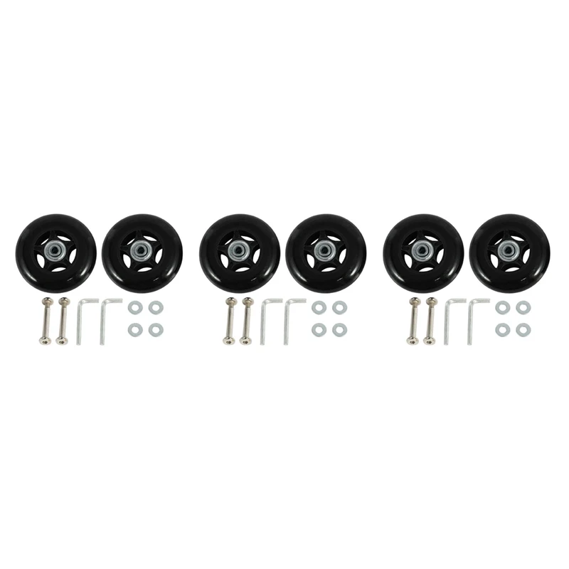 

6 Set Luggage Suitcase Replacement Wheels OD 80Mm