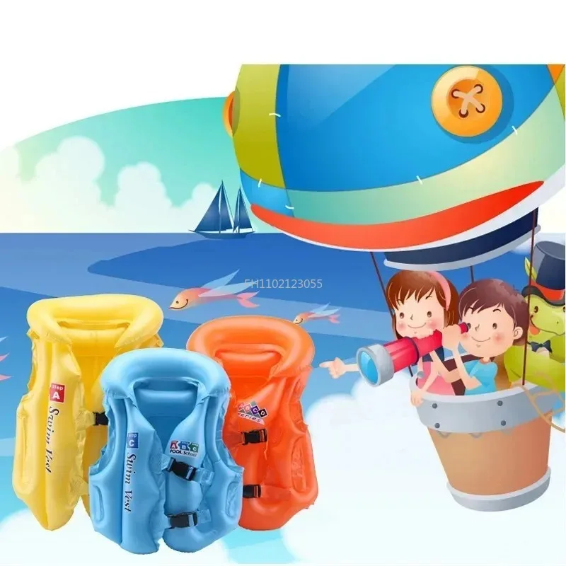 Kids Life Vest Inflatable Swimming Vest Life Jacket Swimming Pool Accessories