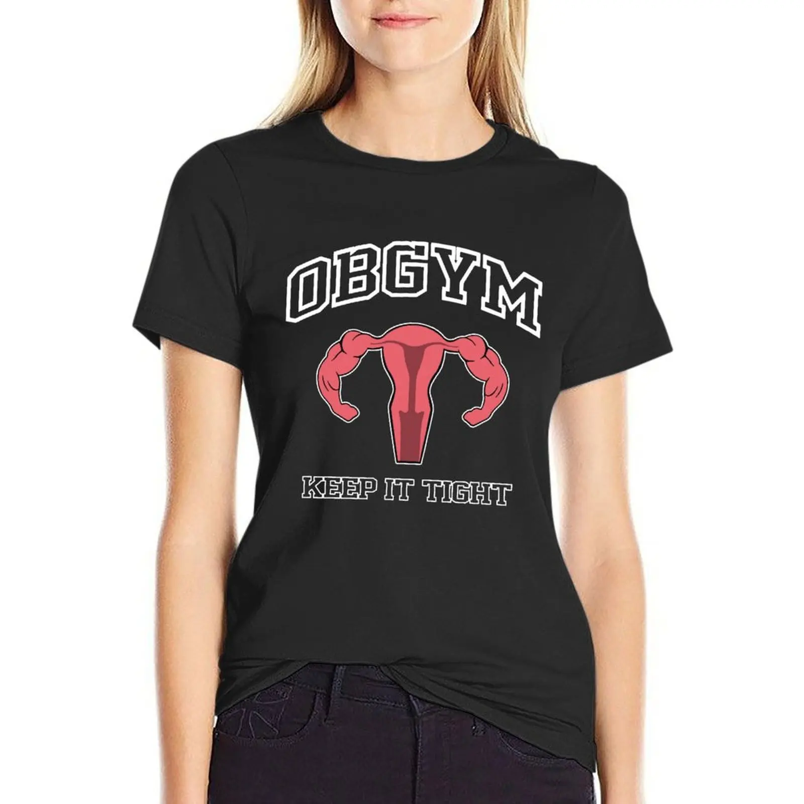 

Obgym Keep It Tight T-Shirt Blouse cute tops animal print shirt for girls Summer Women's clothing