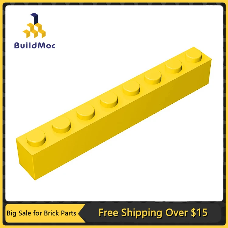 10 шт., детали MOC 3008, кирпич, 1x8, совместимые сборные строительные блоки «сделай сам», детская головоломка-конструктор, подарок на день рождения