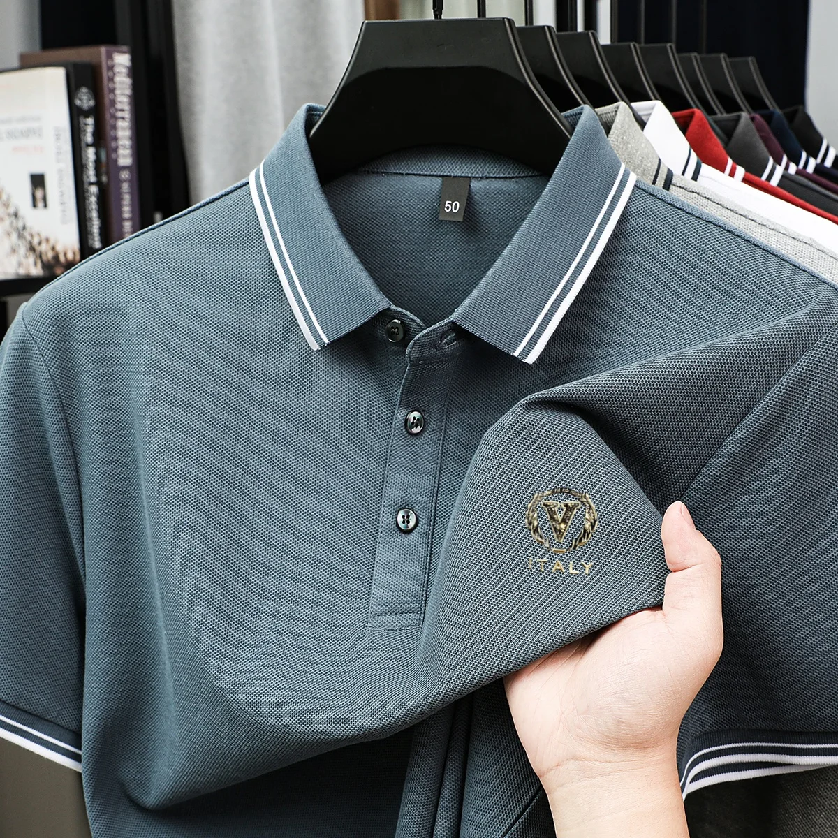 Casual men’s cotton polo shirt for everyday outfits