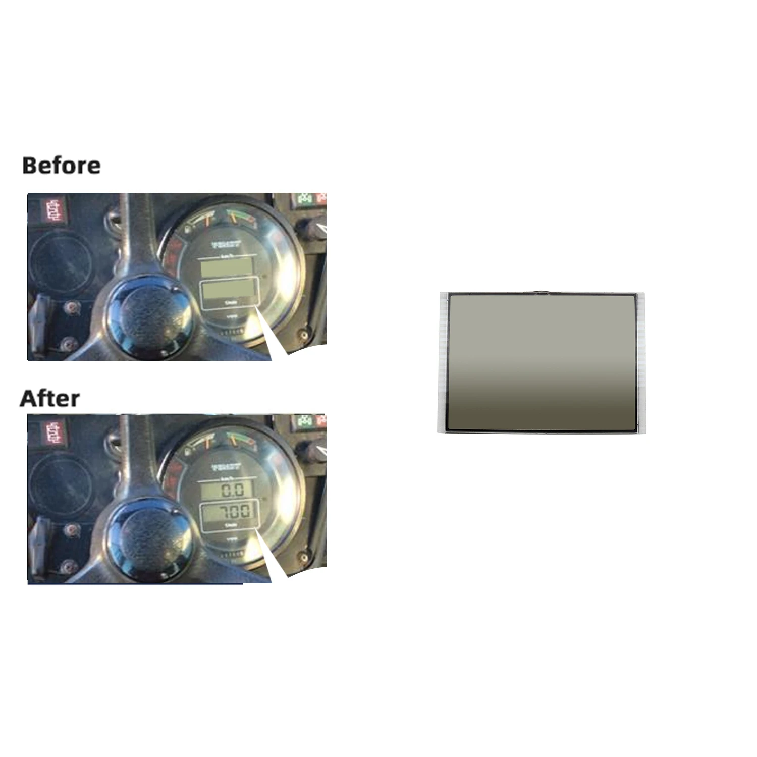 LCD Display Screen for Fendt FAVORIT 600 LSA 611/612/614 Tacho / Tractor Gauge Instrument Cluster Dashboard Pixel Repair