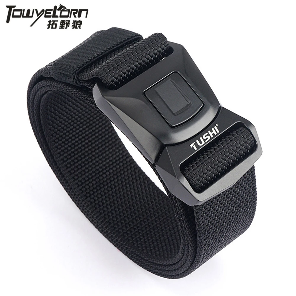 TOWYELORN Authentic Army Tactical Belt For Men Anti-Rust Alloy Buckle 1200D Strong Real Nylon Outdoor Sports Hiking Belt