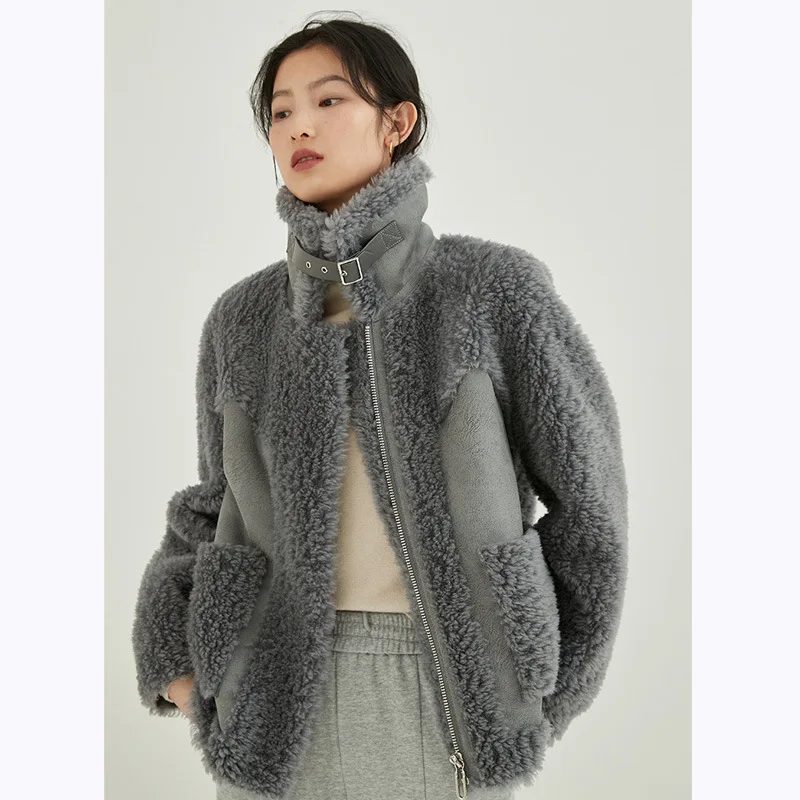 Sheep Fleece Coat Women's Short New Fur One Small Lamb Fur Grain Fur Coat Loose