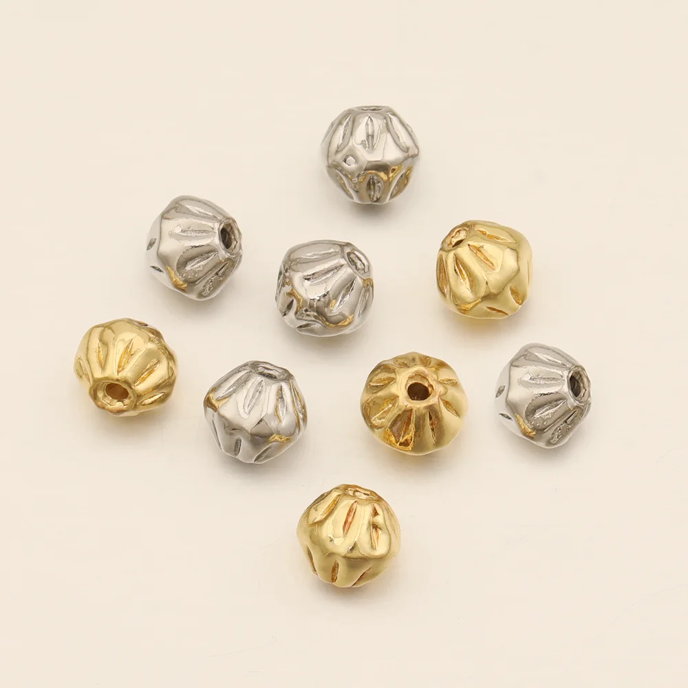 Cordial Design 50Pcs 8*9MM Jewelry Findings & Components/Genuine Gold Plating/Hand Made/Copper/Round Shape/DIY Bracelets Beads - cordial
