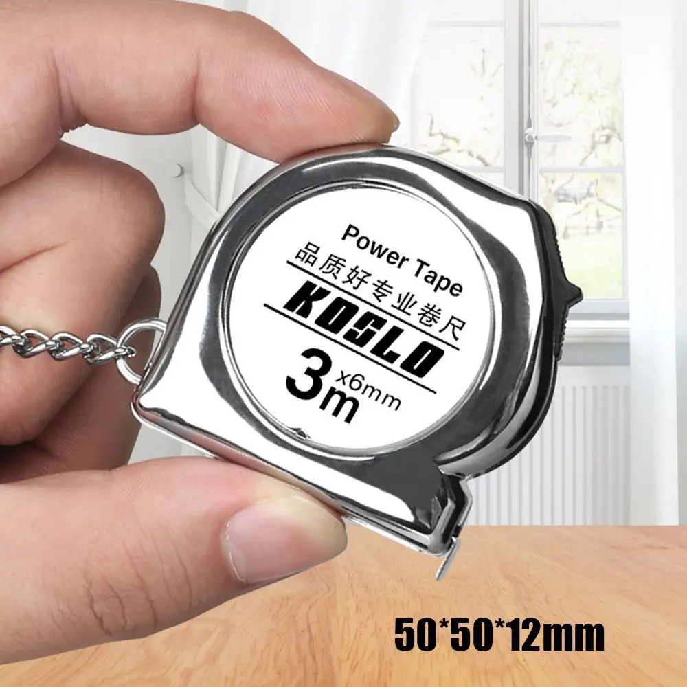 3m Retractable Keychain Tape Measure 50*50*12mm Delicate Small Measuring Tools Home Gauging Tools Gift Ruler With Keyring tape measure measuring tape measuring ruler