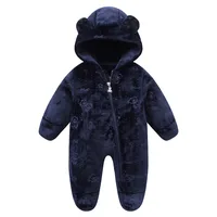 Ircomll Newborn Baby Rompers Spring Autumn Warm Fleece Cute Infant Costume Kids Playsuit Jumpsuits Baby Clothes 0-1Y Outwear 2