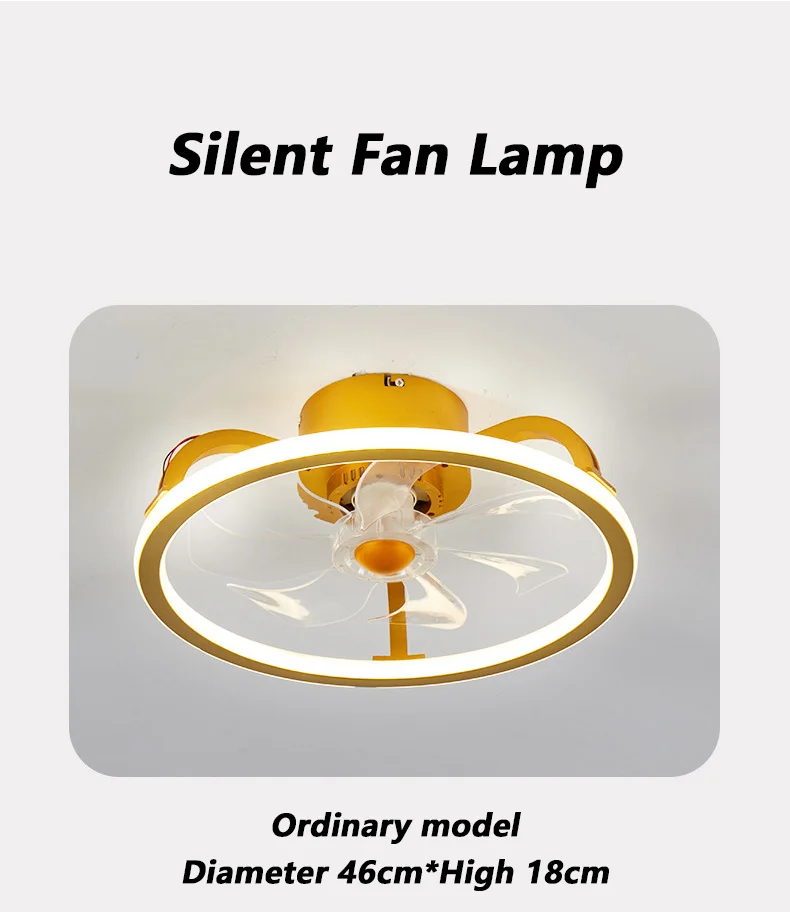 Description Picture 2 of itemModern Hot Ceiling Fan Lamp with Remote Control Pure Copper Motor Intelligent Timing Mute Infinitely Dimmable LED Light