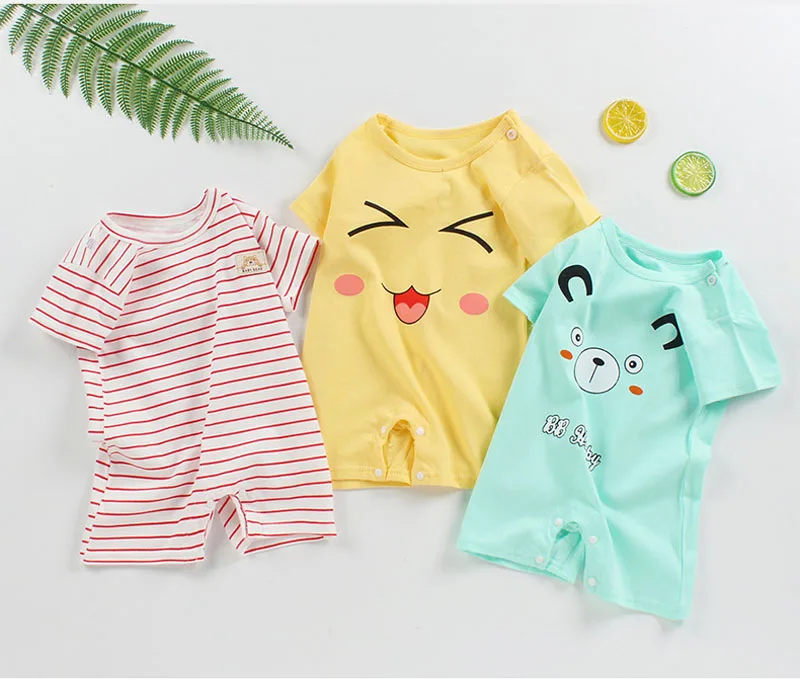 Baby Girl Newborn Summer Rompers Clothes Cotton Infant Body Short Sleeve Baby Jumpsuit Cartoon Cute Boy Girl Clothes Baby Bodysuits for girl 