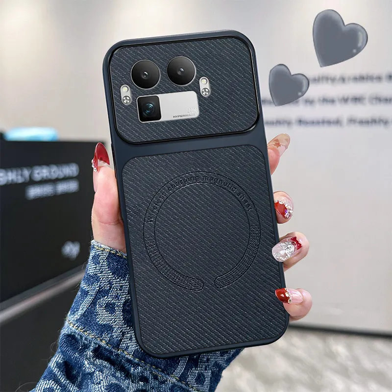 Ultra-Thin PU Leather Magnetic Anti-Drop Case with Wireless Charging Compatibility