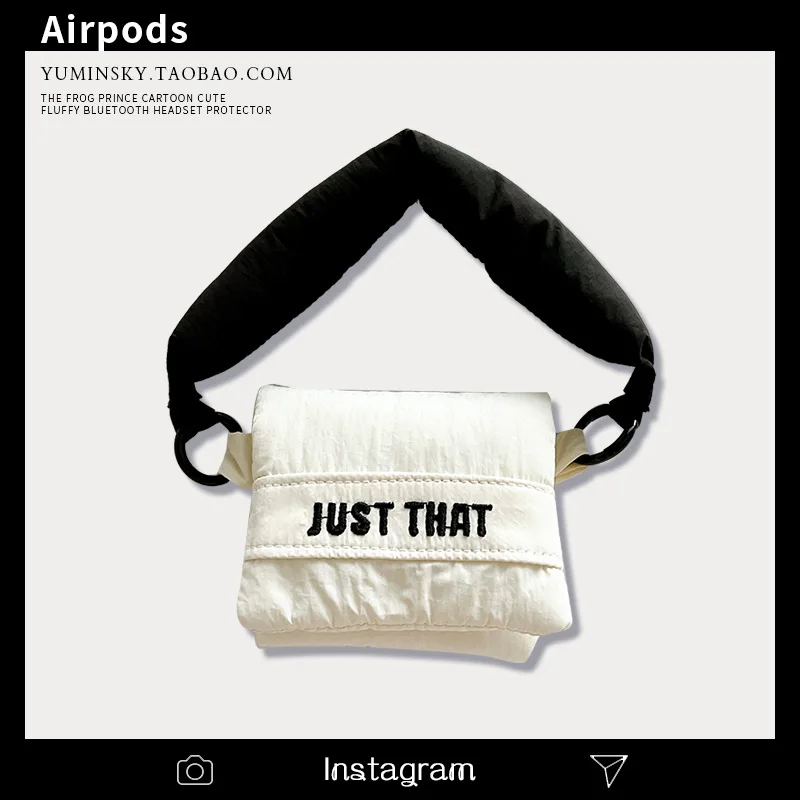 

Крутая белая Сумочка JUSTTHAT английская Мягкая обложка для Airpods Pro 1 2 3 Беспроводная зарядка наушники аксессуары защитный рукав