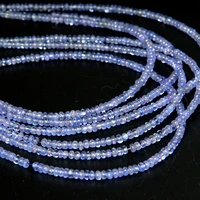 Natrural Nice Tanzanite Irregular Loose Rondelle Beads 2.4mm-2.7mm,Thickness 1mm-1.8mm,DIY Bracelet/Necklace For Jewelry Making 1