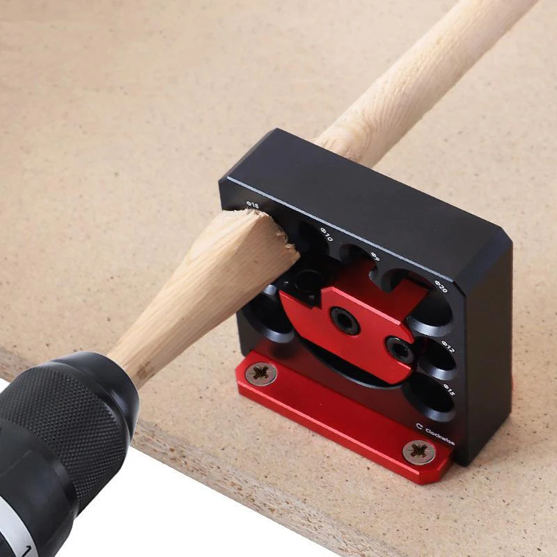 Adjustable Dowel Maker Jig 8mm-20mm with Carbide Blades Woodworking Electric Drill Milling Dowel Round Rod Auxiliary Tool