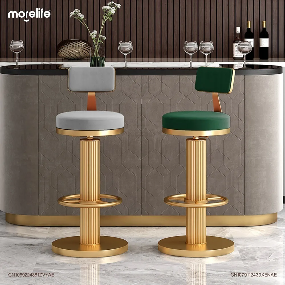 

Make Up Office Bar Chairs Light Luxury Accent Reception Accessories Bar Stool Tall Garden Commercial Household Furniture K01+