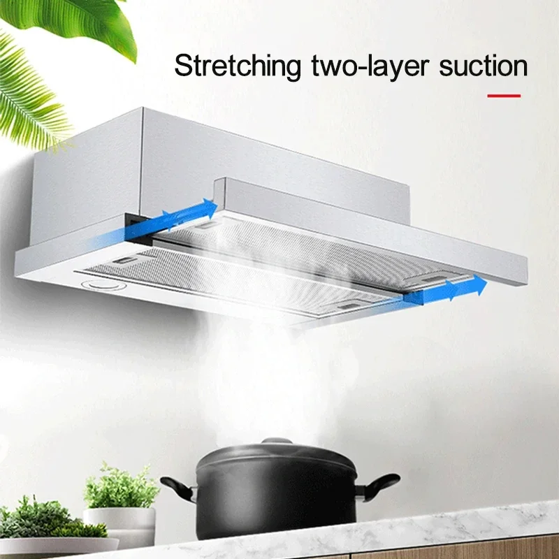 600mm Mini Range Hood Household Kitchen Exhaust Hood Range Hood Pull-Out Range Hood Stainless Steel Kitchen Apartment Range Hood 4