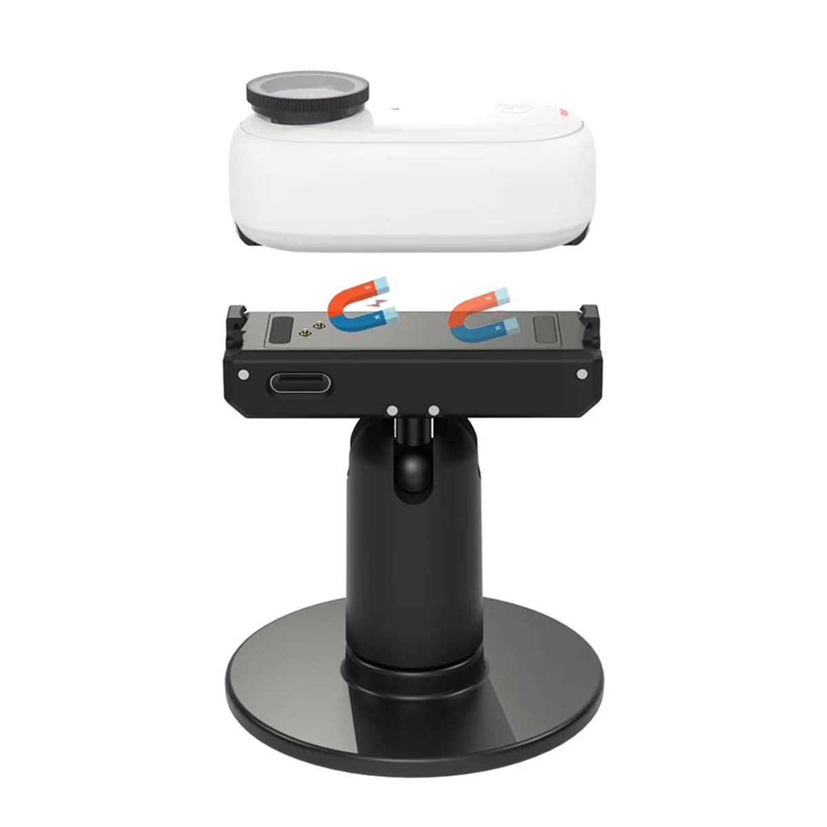 Insta360 GO 3 카메라용 새로운 조정 가능한 퀵 릴리스 USB Type-C 충전 마그네틱 피벗 스탠드 마운트 브래킷