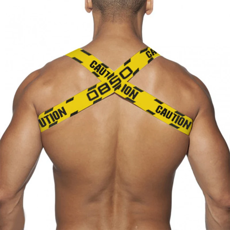 Hot Sale Tank Men Sexy Elastic Strap Chest Strap Muscle Halter Belt Club Party Clothing Men Bodysuit Gay Club Wear