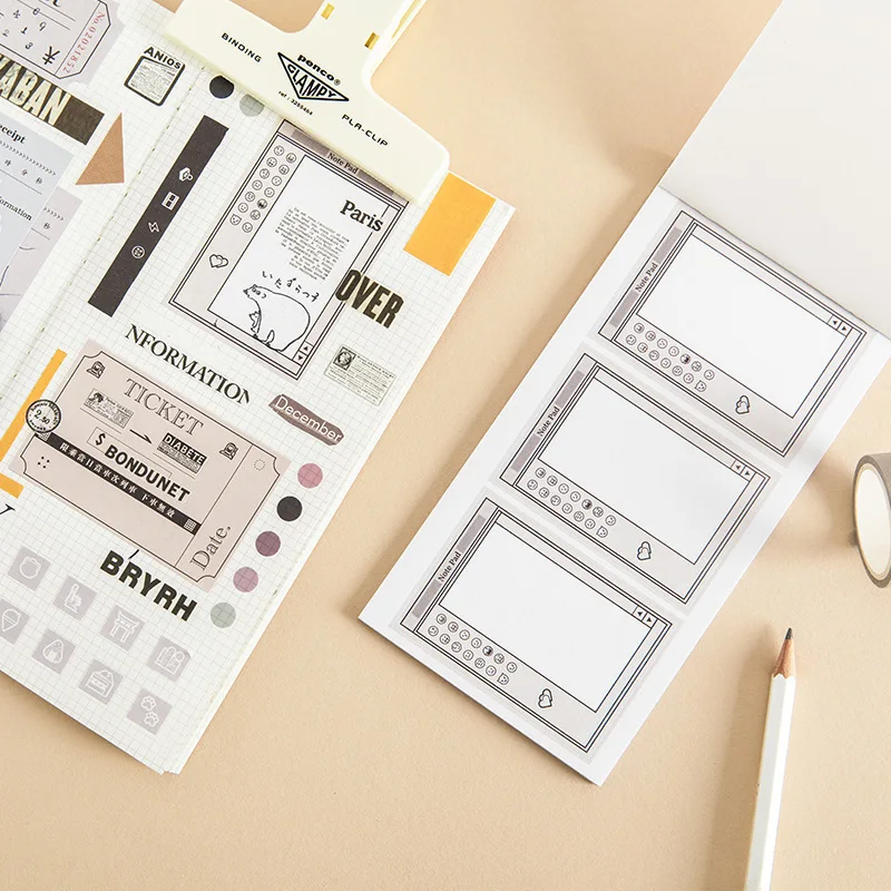 

Note Sticker Daily Message Stickers Memo Pad N Times Sticky Note Bookmarks Self-stick Tab Office School Supplies Stationary