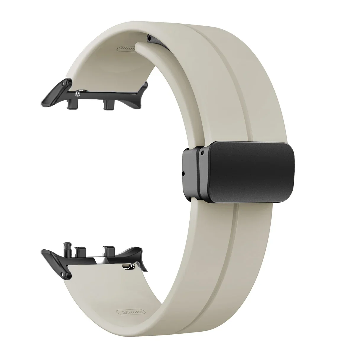 Silicone Sports Band with Magnetic D Buckle and PC Hollow Case - Universal Fit Bracelet