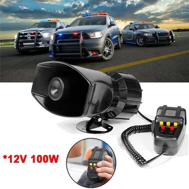 Wetter-proof 12V 200W 9 Ton Laut Auto Warnung Alarm Polizei Sirene Horn  Lautsprecher mit MIC System - AliExpress