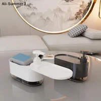 ที่จ่ายสบู่พลาสติกขนาดใหญ่สำหรับห้องน้ำ ปี 2025 1 ชิ้น พร้อมที่วางฟองน้ำ แบบกดด้วยมือ 6